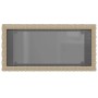 Mesa auxiliar jardín tapa vidrio ratán PE beige 58x27,5x55 cm de , Mesas de jardín - Ref: Foro24-366071, Precio: 81,48 €, Des...