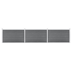 Gray WPC garden fence 526x106 cm by , fence panels - Ref: Foro24-3053248, Price: 536,99 €, Discount: %