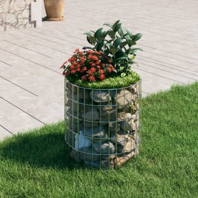 Circular galvanized steel gabion post Ø50x50 cm by , fence panels - Ref: Foro24-152015, Price: 26,27 €, Discount: %