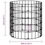 Circular galvanized steel gabion post Ø50x50 cm by , fence panels - Ref: Foro24-152015, Price: 26,23 €, Discount: %