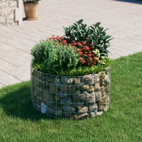 Circular galvanized steel gabion post Ø100x50 cm by , fence panels - Ref: Foro24-152017, Price: 42,42 €, Discount: %