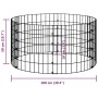 Circular galvanized steel gabion post Ø100x50 cm by , fence panels - Ref: Foro24-152017, Price: 42,42 €, Discount: %