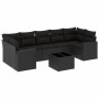 Set aus 8-teiligen Gartensofas und Kissen Kunstrattan schwarz von , Gartensets - Ref: Foro24-3218725, Preis: 533,07 €, Rabatt: %