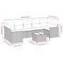 Set aus 8-teiligen Gartensofas und Kissen Kunstrattan schwarz von , Gartensets - Ref: Foro24-3218725, Preis: 533,07 €, Rabatt: %