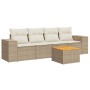 Garden sofa set with 5-piece synthetic rattan beige cushions by , Garden sets - Ref: Foro24-3225323, Price: 395,99 €, Discoun...