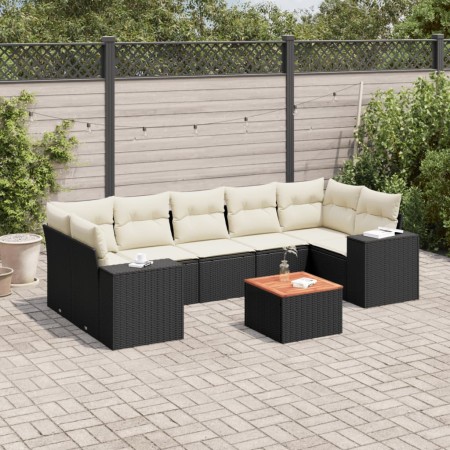 8-piece garden sofa set with black synthetic rattan cushions by , Garden sets - Ref: Foro24-3225356, Price: 553,42 €, Discoun...