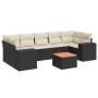 Set aus 8-teiligen Gartensofas und Kissen Kunstrattan schwarz von , Gartensets - Ref: Foro24-3225356, Preis: 552,78 €, Rabatt: %