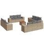 Garden set with 13-piece synthetic rattan beige cushions. by , Garden sets - Ref: Foro24-3257711, Price: 1,00 €, Discount: %