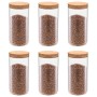 Storage jars with cork lids 6 units 1400 ml by vidaXL, Cookie Jars - Ref: Foro24-50841, Price: 41,36 €, Discount: %