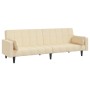 2-Sitzer-Schlafsofa mit zwei cremefarbenen Stoffkissen von , Sofas - Ref: Foro24-375836, Preis: 253,01 €, Rabatt: %