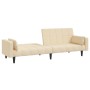 Two-seater sofa bed with two cream-colored fabric pillows by , Sofas - Ref: Foro24-375836, Price: 253,01 €, Discount: %