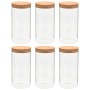 Storage jars with cork lids 6 units 1400 ml by vidaXL, Cookie Jars - Ref: Foro24-50841, Price: 41,36 €, Discount: %