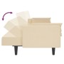 Sofá cama de 2 plazas con dos almohadas tela color crema de , Sofás - Ref: Foro24-375836, Precio: 252,67 €, Descuento: %