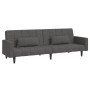 Sofá cama de 2 plazas con dos almohadas tela gris oscuro de , Sofás - Ref: Foro24-375834, Precio: 257,97 €, Descuento: %