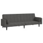 Sofá cama de 2 plazas con dos almohadas tela gris oscuro de , Sofás - Ref: Foro24-375834, Precio: 257,97 €, Descuento: %