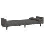 Sofá cama de 2 plazas con dos almohadas tela gris oscuro de , Sofás - Ref: Foro24-375834, Precio: 257,97 €, Descuento: %