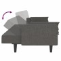 Sofá cama de 2 plazas con dos almohadas tela gris oscuro de , Sofás - Ref: Foro24-375834, Precio: 257,97 €, Descuento: %