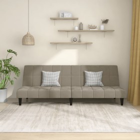 Light gray velvet 2-seater sofa bed by , Sofas - Ref: Foro24-375841, Price: 226,45 €, Discount: %