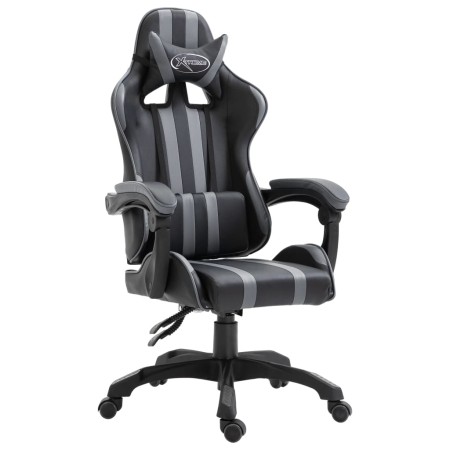 Silla de gaming de cuero sintético gris de vidaXL, Sillones para videojuegos - Ref: Foro24-20212, Precio: 183,04 €, Descuento: %