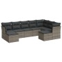 Set de muebles de jardín 9 pzas y cojines ratán sintético gris de , Conjuntos de jardín - Ref: Foro24-3218570, Precio: 553,70...