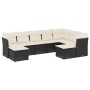 Set aus 8-teiligen Gartensofas und Kissen Kunstrattan schwarz von , Gartensets - Ref: Foro24-3218566, Preis: 527,49 €, Rabatt: %