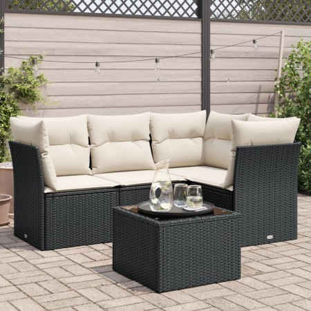 5-piece garden furniture set with black synthetic rattan cushions by , Garden sets - Ref: Foro24-3217586, Price: 351,19 €, Di...