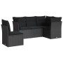 Set de muebles de jardín 5 pzas y cojines ratán sintético negro de , Conjuntos de jardín - Ref: Foro24-3217635, Precio: 320,3...