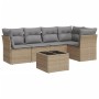 Garden sofa set with 6-piece synthetic rattan beige cushions by , Garden sets - Ref: Foro24-3217609, Price: 396,96 €, Discoun...