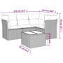 Garden sofa set with 5-piece synthetic rattan gray cushions by , Garden sets - Ref: Foro24-3217590, Price: 340,99 €, Discount: %