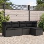 5-teiliges Gartenmöbel-Set und Kissen aus synthetischem Rattan schwarz von , Gartensets - Ref: Foro24-3249394, Preis: 331,82 ...