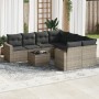 Garden furniture set 9 pieces and gray synthetic rattan cushions by , Garden sets - Ref: Foro24-3218750, Price: 608,30 €, Dis...