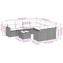 Garden furniture set 9 pieces and gray synthetic rattan cushions by , Garden sets - Ref: Foro24-3218750, Price: 608,30 €, Dis...