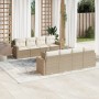 Set de sofás de jardín 9 pzas con cojines ratán sintético beige de , Conjuntos de jardín - Ref: Foro24-3218738, Precio: 695,3...