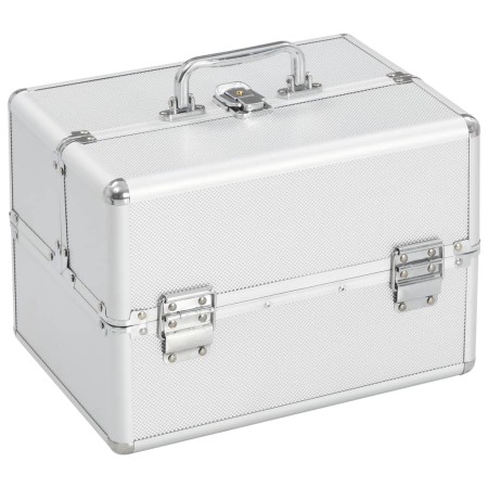 Silver aluminum makeup case 22x30x21 cm by vidaXL, toiletry bags - Ref: Foro24-91828, Price: 39,62 €, Discount: %