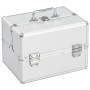 Silver aluminum makeup case 22x30x21 cm by vidaXL, toiletry bags - Ref: Foro24-91828, Price: 39,62 €, Discount: %