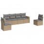 Set Gartensofas mit Kissen 6 Stück synthetisches Rattan beige von , Gartensets - Ref: Foro24-3218799, Preis: 398,61 €, Rabatt: %