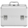 Silver aluminum makeup case 22x30x21 cm by vidaXL, toiletry bags - Ref: Foro24-91828, Price: 39,62 €, Discount: %