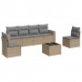 Set of 7-piece garden sofas and beige synthetic rattan cushions by , Garden sets - Ref: Foro24-3218809, Price: 455,99 €, Disc...