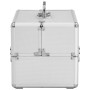 Silver aluminum makeup case 22x30x21 cm by vidaXL, toiletry bags - Ref: Foro24-91828, Price: 39,62 €, Discount: %