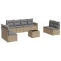 Set mit 9 Gartensofas mit beigen Kissen aus synthetischem Rattan von , Gartensets - Ref: Foro24-3218849, Preis: 565,07 €, Rab...