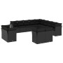 Set aus Gartensofas und Kissen 13 Stück synthetisches Rattan schwarz von , Gartensets - Ref: Foro24-3218545, Preis: 862,69 €,...