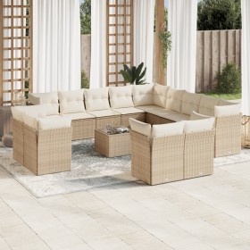 Garden furniture set, 14 pieces with beige synthetic rattan cushions. by , Garden sets - Ref: Foro24-3218558, Price: 1,00 €, ...