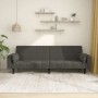 Sofá cama de 2 plazas con dos almohadas terciopelo gris oscuro de , Sofás - Ref: Foro24-375848, Precio: 257,58 €, Descuento: %