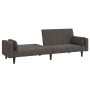 Sofá cama de 2 plazas con dos almohadas terciopelo gris oscuro de , Sofás - Ref: Foro24-375848, Precio: 257,58 €, Descuento: %