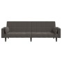 Sofá cama de 2 plazas con dos almohadas terciopelo gris oscuro de , Sofás - Ref: Foro24-375848, Precio: 257,58 €, Descuento: %