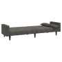 Sofá cama de 2 plazas con dos almohadas terciopelo gris oscuro de , Sofás - Ref: Foro24-375848, Precio: 257,58 €, Descuento: %