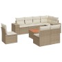 Set de sofás de jardín 9 pzas con cojines ratán sintético beige de , Conjuntos de jardín - Ref: Foro24-3225484, Precio: 679,9...