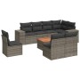 Set de muebles de jardín 9 pzas y cojines ratán sintético gris de , Conjuntos de jardín - Ref: Foro24-3225486, Precio: 560,11...