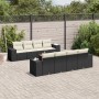 Set aus 8-teiligen Gartensofas und Kissen Kunstrattan schwarz von , Gartensets - Ref: Foro24-3225363, Preis: 606,67 €, Rabatt: %