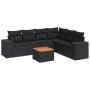 7-piece garden dining set and black synthetic rattan cushions by , Garden sets - Ref: Foro24-3257791, Price: 486,35 €, Discou...